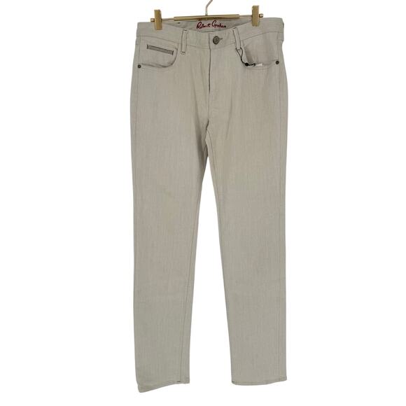 Robert Graham Men's Casual Pants KIPLING TAILORED FIT; Stone Light Cream 32